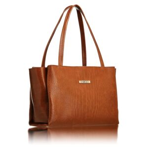 women's artificial leather shoulder bag, brown