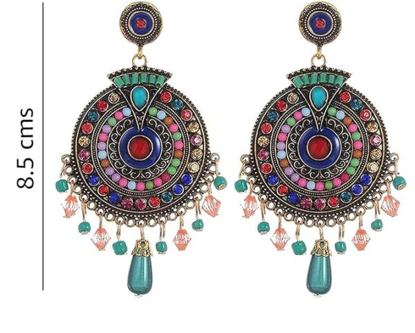 youbella jewellery bohemian multi color earrings for girls and women
