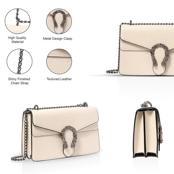 girls utility cross body shoulder sling bag clutch purse with adjustable chain strap