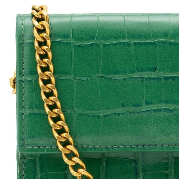 camilla textured wallet/card holder with sling chain for women