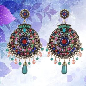 youbella jewellery bohemian multi color earrings for girls and women
