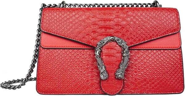girls utility cross body shoulder sling bag clutch purse with adjustable chain strap