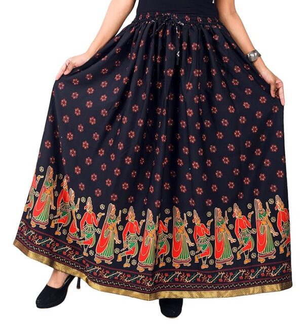 samjhi premium polyester long skirt for women, free size