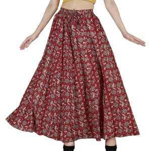 sttoffa printed cotton women wear maxi long skirt 40" inch length