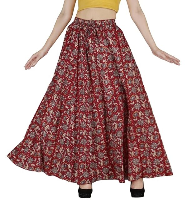 sttoffa printed cotton women wear maxi long skirt 40" inch length